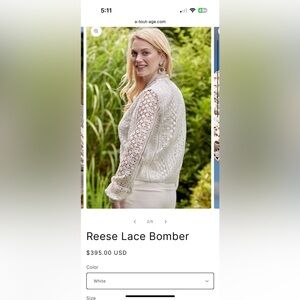 A-Toute-Age Reese Lace Bomber Jacket